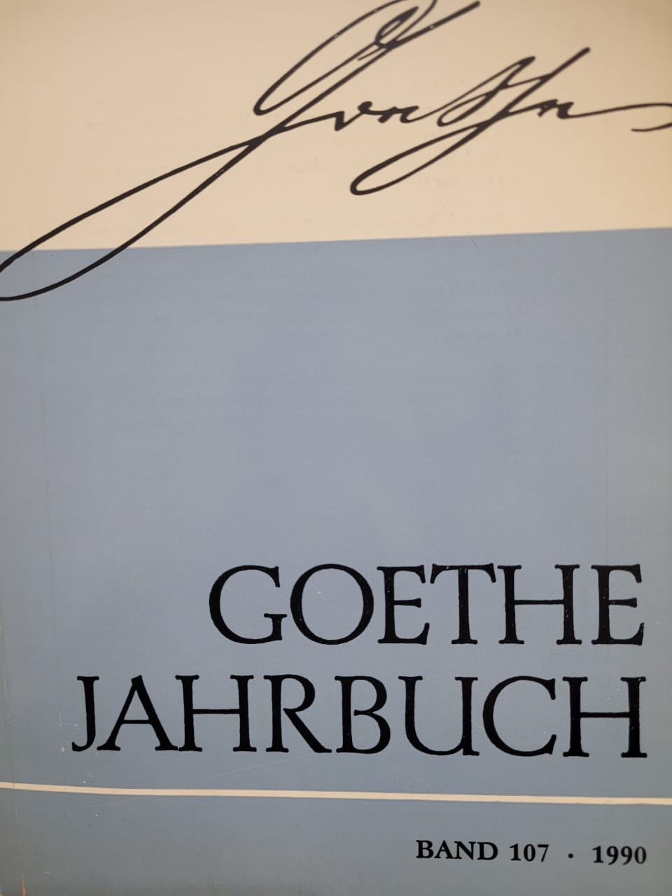 Goethe Jahrbuch