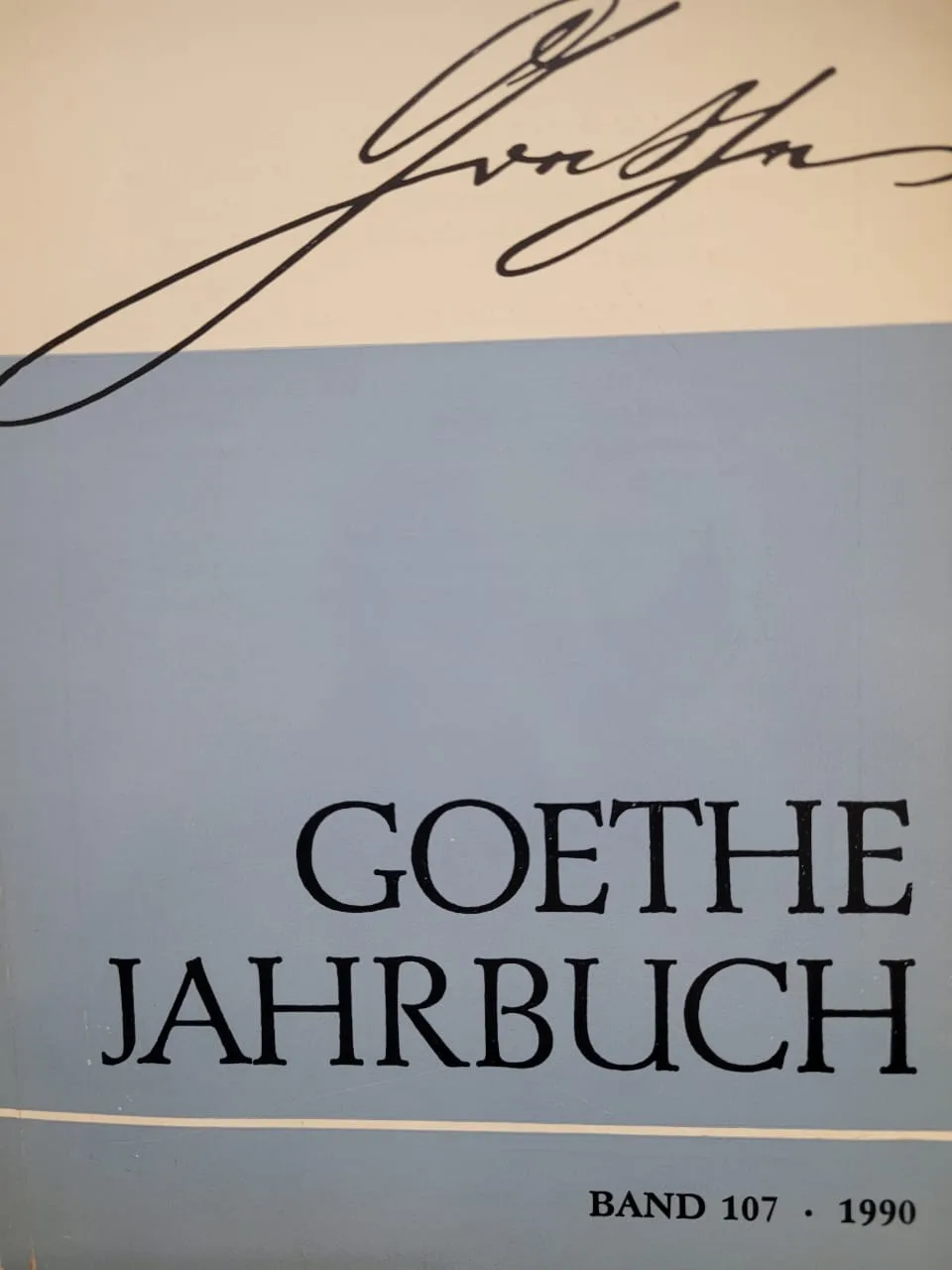 Goethe Jahrbuch