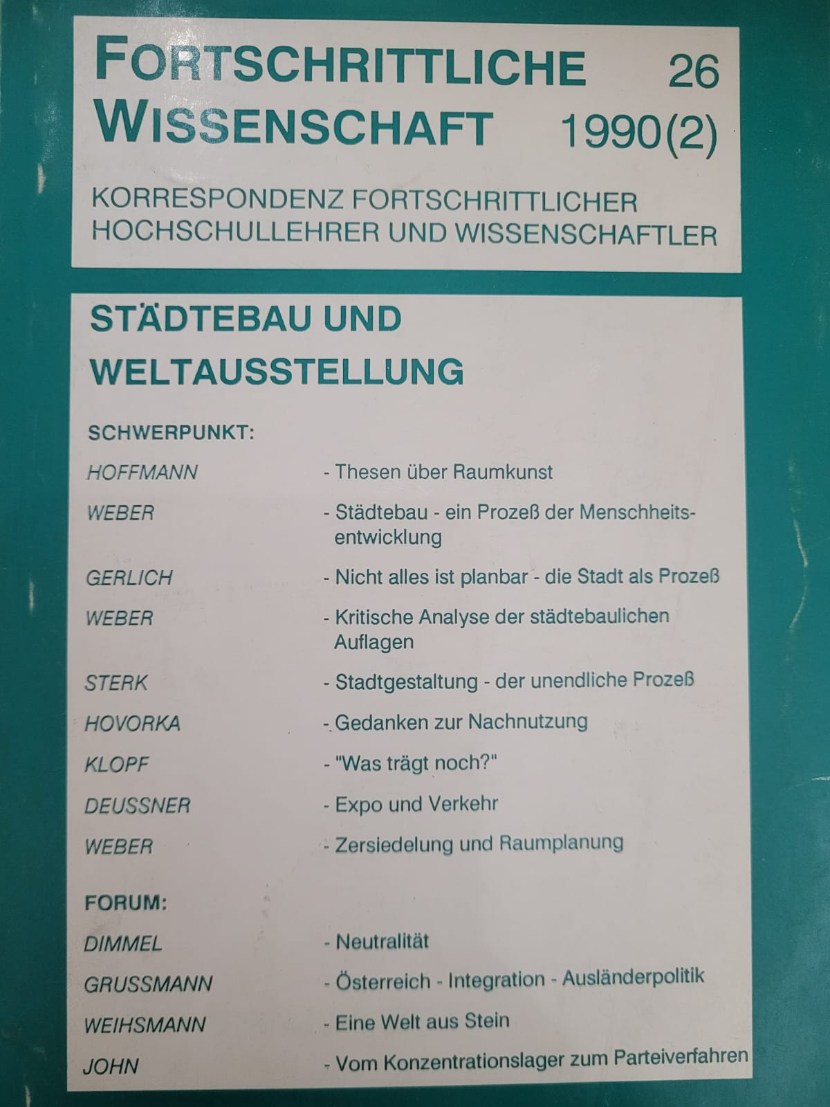 Fortschrittliche Wissenschaft