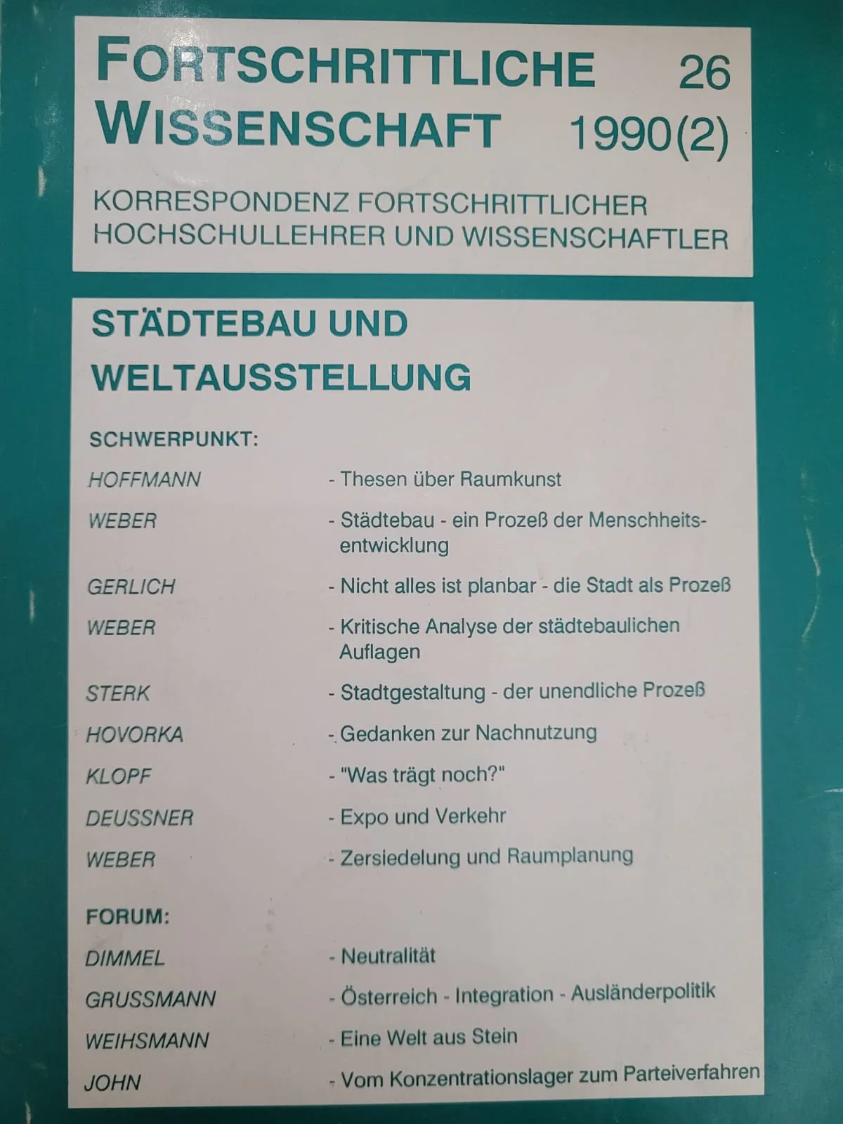 Fortschrittliche Wissenschaft